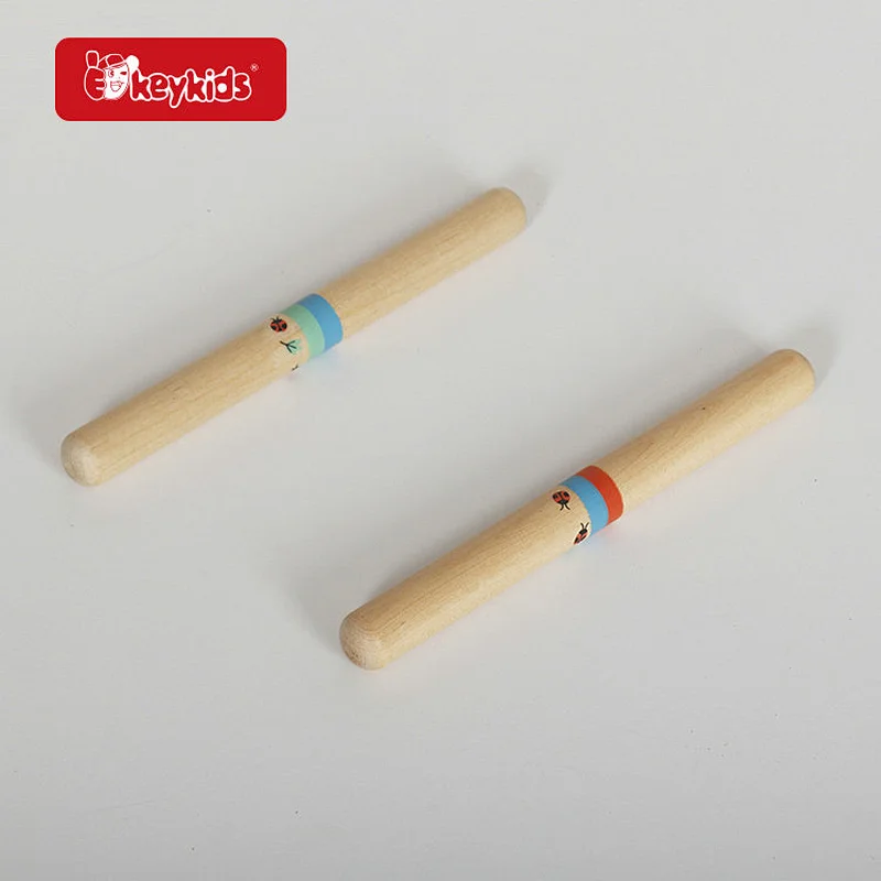 Eco Friendly Natural Wooden Percussion Instruments Musical Toys for Boys and Girls W07A258